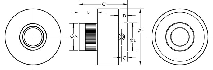 2872 Overrunning Roller Clutch Hot Stamper, Dimensions